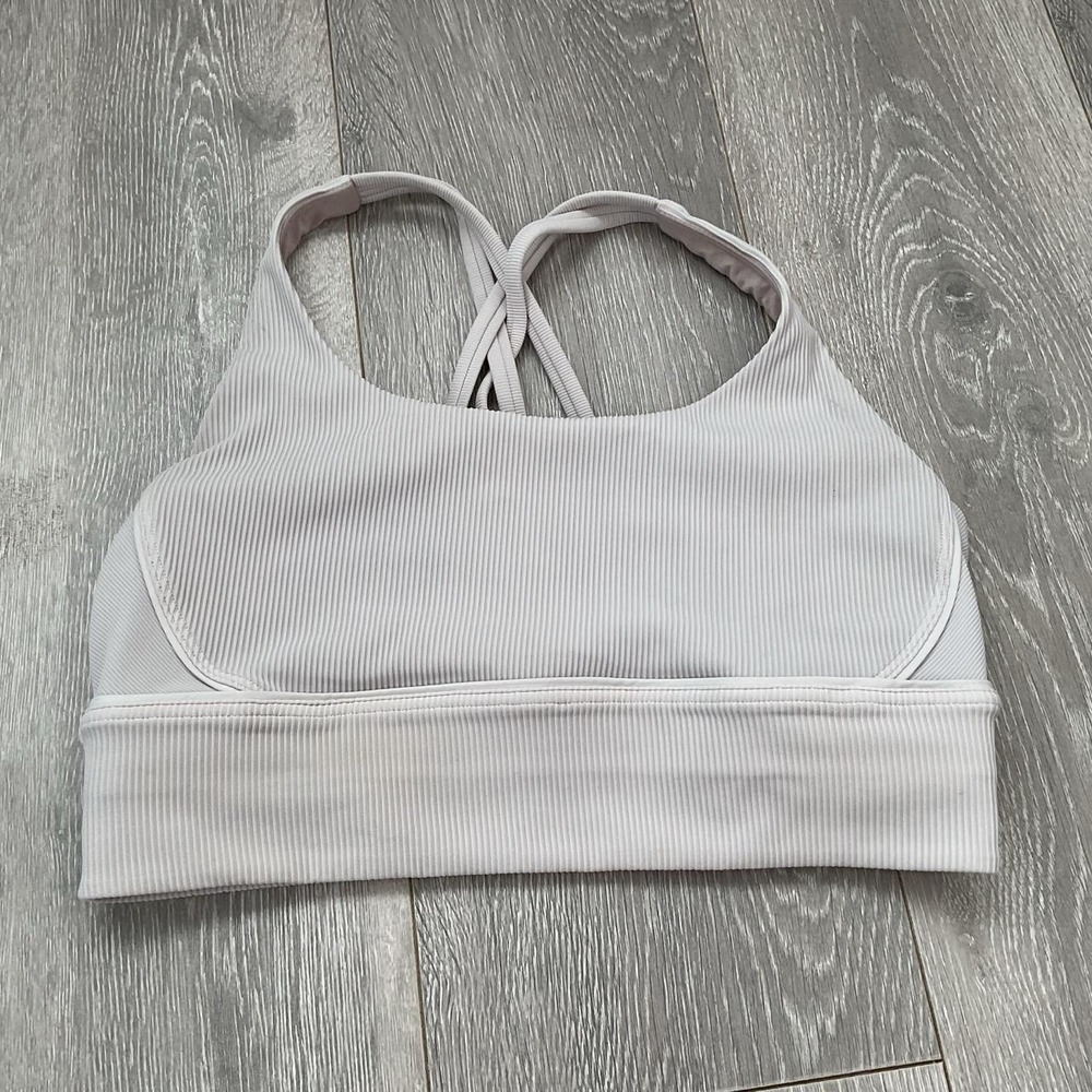 Lululemon tan beige ribbed sports bra
